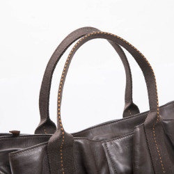 Sac HERMES en cuir marron