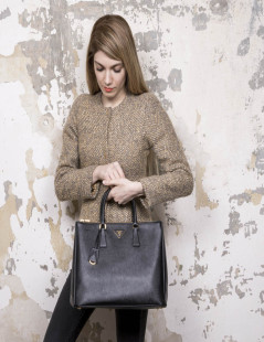 Sac PRADA en cuir Saffiano noir