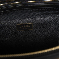 PRADA 'Galleria' in black Saffiano in black leather