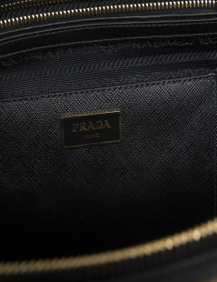 PRADA 'Galleria' in black Saffiano in black leather