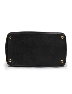 PRADA 'Galleria' in black Saffiano in black leather