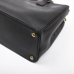 PRADA 'Galleria' in black Saffiano in black leather