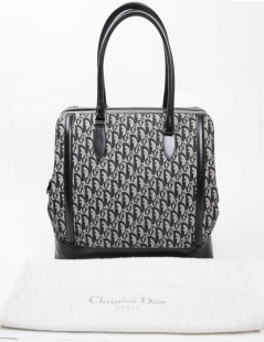 Sac DIOR en toile monogram bleu