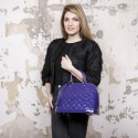 LOUIS VUITTON 'Alma' bag small model in purple embossed monogram patent leather