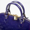 LOUIS VUITTON 'Alma' bag small model in purple embossed monogram patent leather