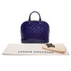 LOUIS VUITTON 'Alma' bag small model in purple embossed monogram patent leather