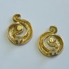 YSL YVES SAINT LAURENT vintage clip-on earrings in gilded metal