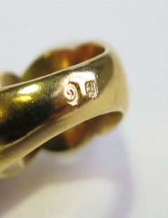 GOOSSENS ring size 56 in gilded metal set with rock crystals