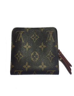 Porte-monnaie LOUIS VUITTON en toile monogram marron