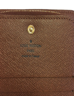 Porte-monnaie LOUIS VUITTON en toile monogram marron