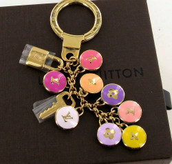 PORTE-CLEFS MULTICOLORE et doré LOUIS VUITTON