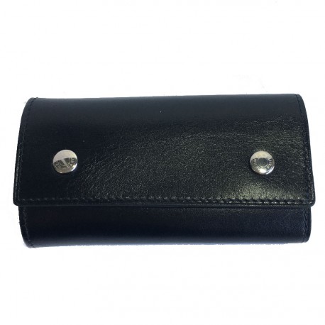 HERMES Key holder in black box leather