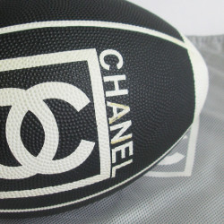 CHANEL black and whote rugby ball