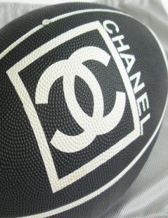 CHANEL black and whote rugby ball