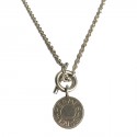 Collier HERMES pendentif Clou de selle en argent