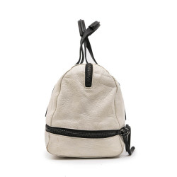 KARL LAGERFELD bowling bag in beige canvas