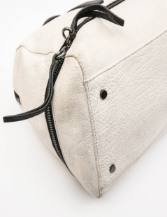 KARL LAGERFELD bowling bag in beige canvas