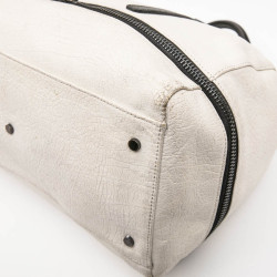 KARL LAGERFELD bowling bag in beige canvas