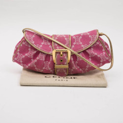 Pochette CELINE toile monogram rose 