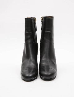 CHANEL boots in black lamb leather size 37fr