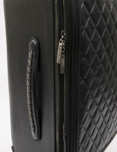 Valise  roulante CHANEL cuir matelassé noir