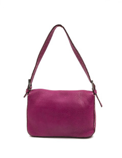 Sac baguette FENDI cuir taurillon fuchsia