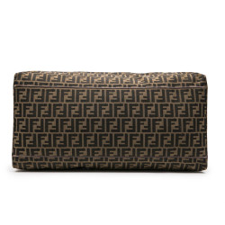 FENDI Boston bag in brown monogram canvas and leather