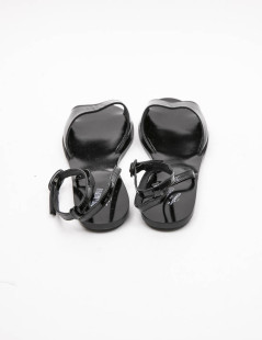  KARL LAGERFELD pour REPETTO sandals in black patent leather size 40FR