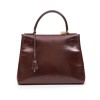 Sac Kelly 28 HERMES cuir box bordeaux vintage