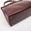 Sac Kelly 28 HERMES cuir box bordeaux vintage