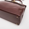 Sac Kelly 28 HERMES cuir box bordeaux vintage