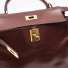 Sac Kelly 28 HERMES cuir box bordeaux vintage