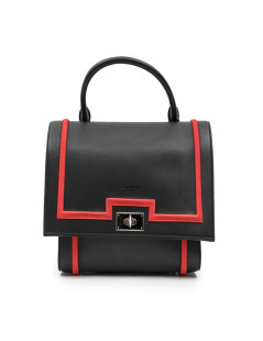 Sac  GIVENCHY cuir noir et fils rouges