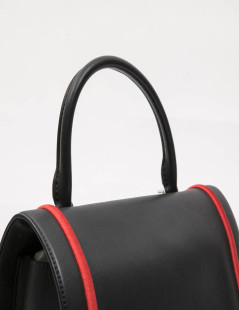 Sac  GIVENCHY cuir noir et fils rouges