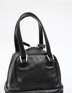 KARL LAGERFELD mini bowling bag in black leather