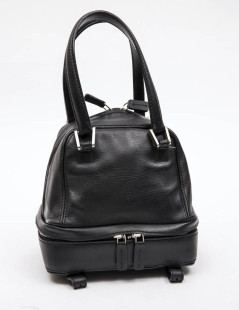 KARL LAGERFELD mini bowling bag in black leather