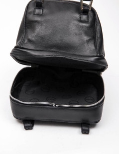 KARL LAGERFELD mini bowling bag in black leather