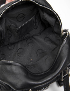 KARL LAGERFELD mini bowling bag in black leather