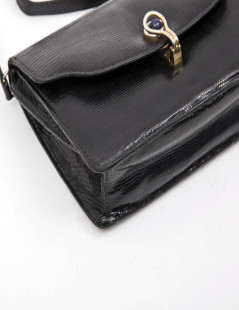 GUCCI Vintage bag in black snake 