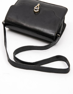 GUCCI Vintage bag in black snake 