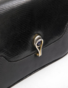 GUCCI Vintage bag in black snake 