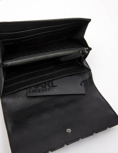 KARL LAGERFELD black wallet with geometric studs