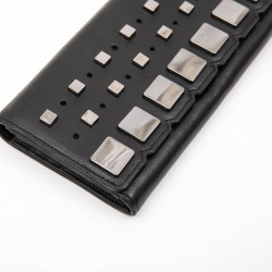 KARL LAGERFELD black wallet with geometric studs