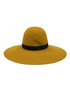 E.S Chapeau TM MAISON MICHEL en feutrine jaune