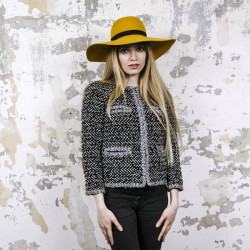 E.S Chapeau TM MAISON MICHEL en feutrine jaune