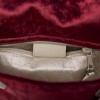 Mini sac Lady D CHRISTIAN DIOR en velours de soie rouge cardinal