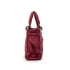 Mini sac Lady D CHRISTIAN DIOR en velours de soie rouge cardinal