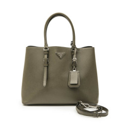 Sac PRADA en cuir Saffiano vert