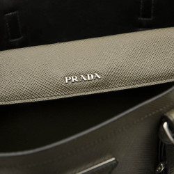 Sac PRADA en cuir Saffiano vert