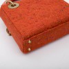 Mini sac Lady D CHRISTIAN DIOR en tweed et cuir corail